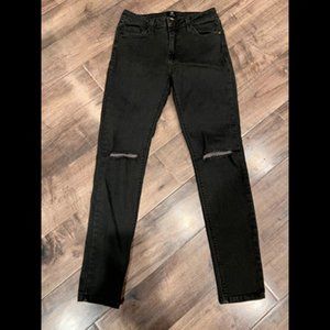 JB Just Black Denim Distressed Ankle 5 Pockets Design Jeans Size 28